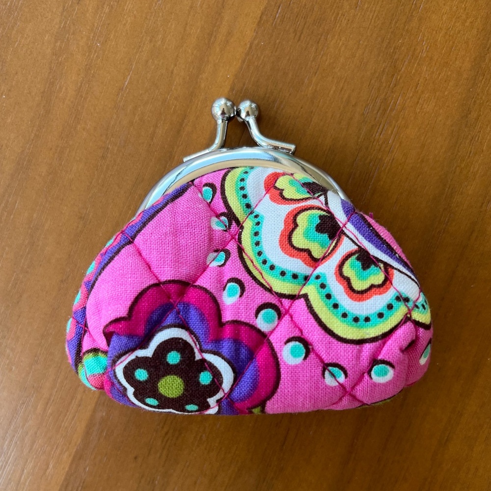 Vera Bradley small kiss lock coin purse